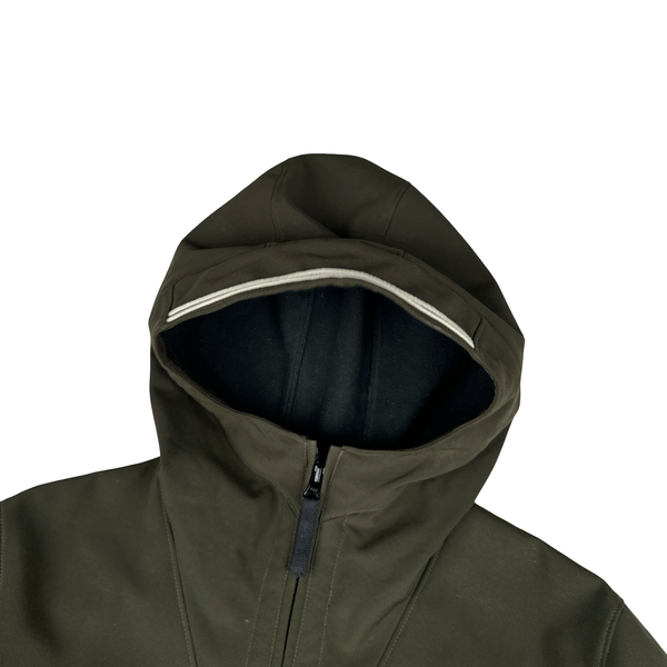 Stone Island 2011 Khaki Fleece Lined Soft Shell R Jacket - Medium