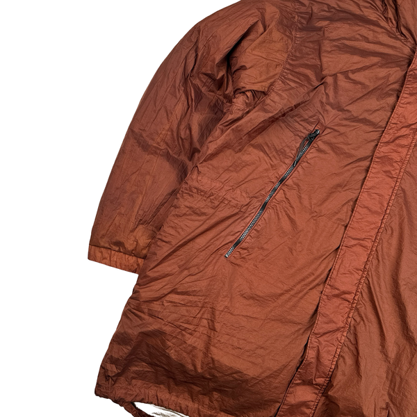 CP Company Burgundy Down Filled Nyfoil Fishtail Parka - XL
