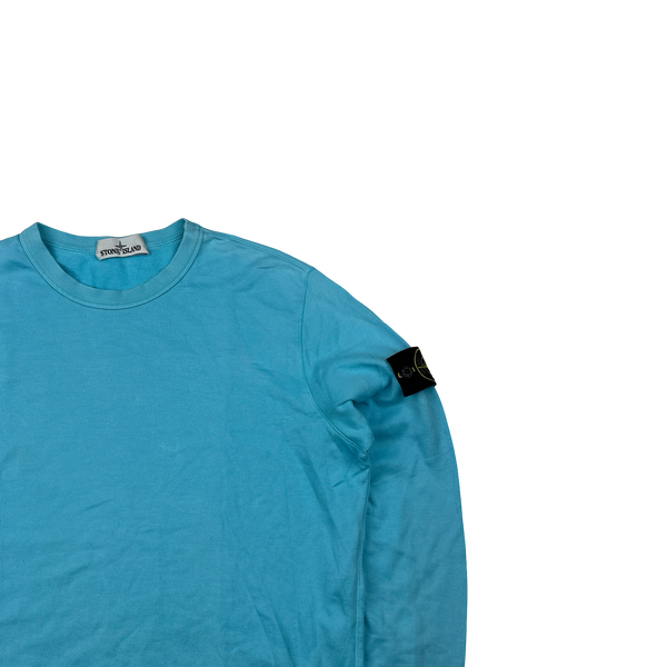 Stone Island 2023 Blue Cotton Crewneck - Medium