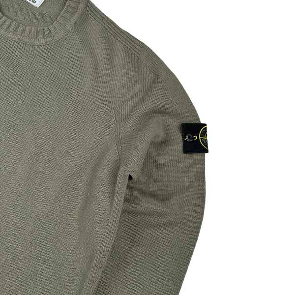 Stone Island Umber Wool Crewneck Jumper - XL