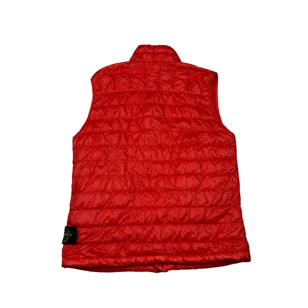 Stone Island 2016 Red Garment Dyed Down Filled Gilet - Medium