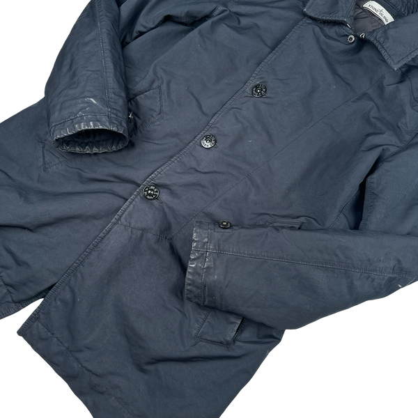 Stone Island 2018 Navy Primaloft Lined David TC Trench Coat - Large