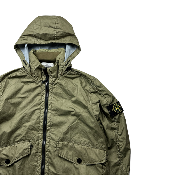 Stone Island Khaki Green Membrana 3L TC Rain Jacket - Large