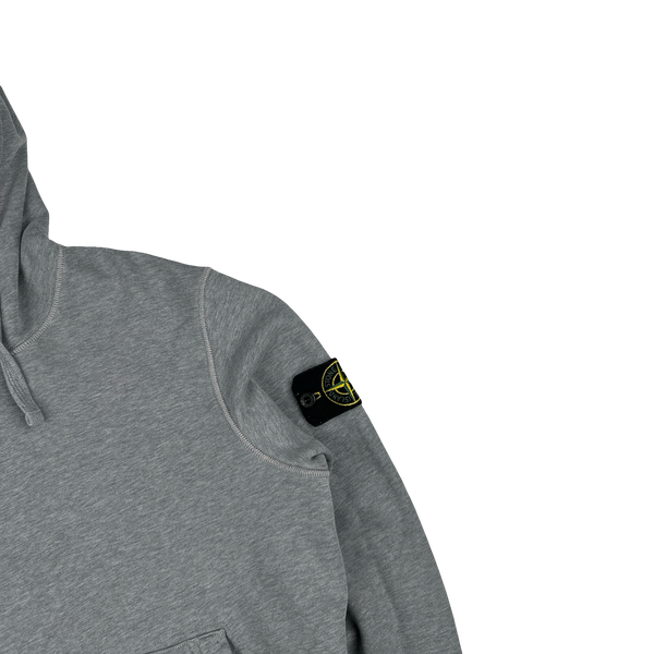 Stone Island 2022 Grey Cotton Pullover Hoodie - Small