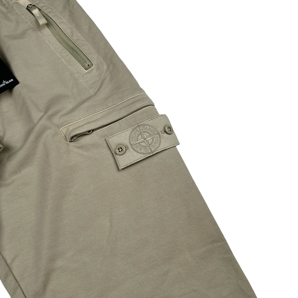 Stone Island 2021 Beige Ghost Piece Cotton Joggers - Small
