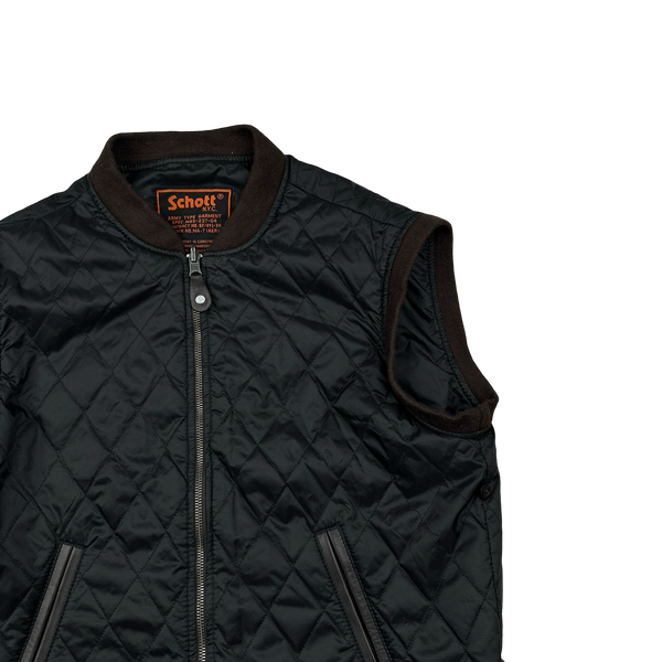 Schott Brown Heavyweight Leather Dual Layer Shearling Collar Jacket - Large