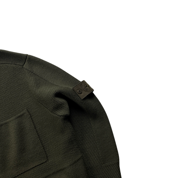 Stone Island 2017 Khaki Wool Zipped Ghost Piece Jumper - XXL