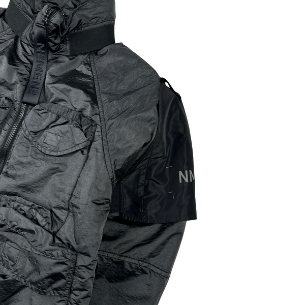 Nemen Nylon Shimmer Dark Grey Shell Multi Pocket Jacket