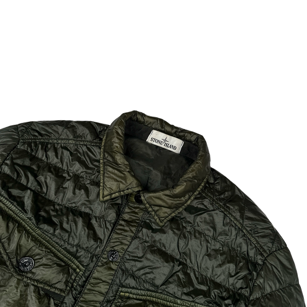 Stone Island 2015 Dark Green Down Filled Overshirt - Large