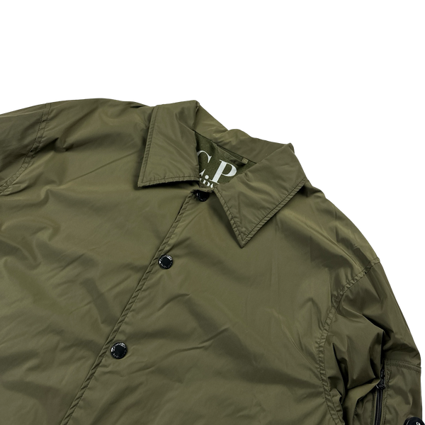 CP Company Khaki Nylon #EyesOnTheCity Coach Jacket - Large