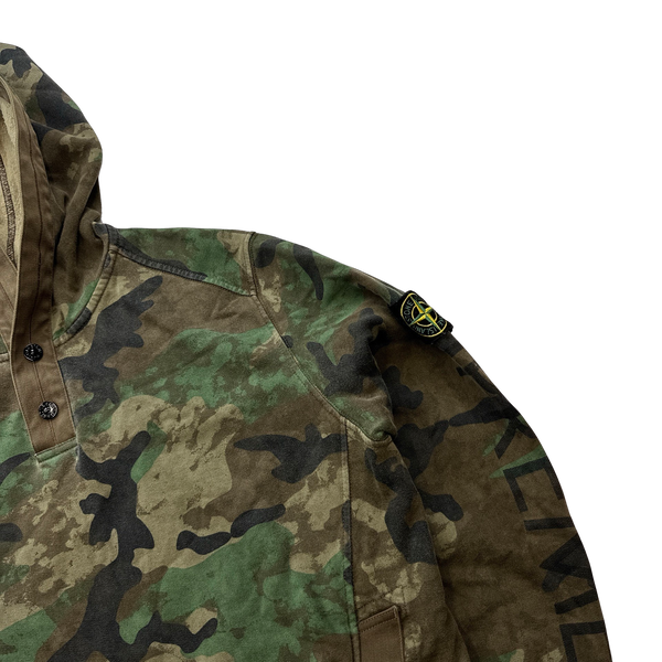 Stone Island x Supreme 2014 Camo Pullover Hoodie - Large