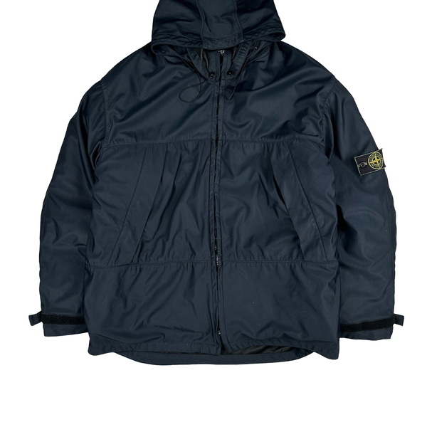 Stone Island Vintage 1996 Navy 3 In 1 Green Edged Dutch Rope Nylam Jacket - XL