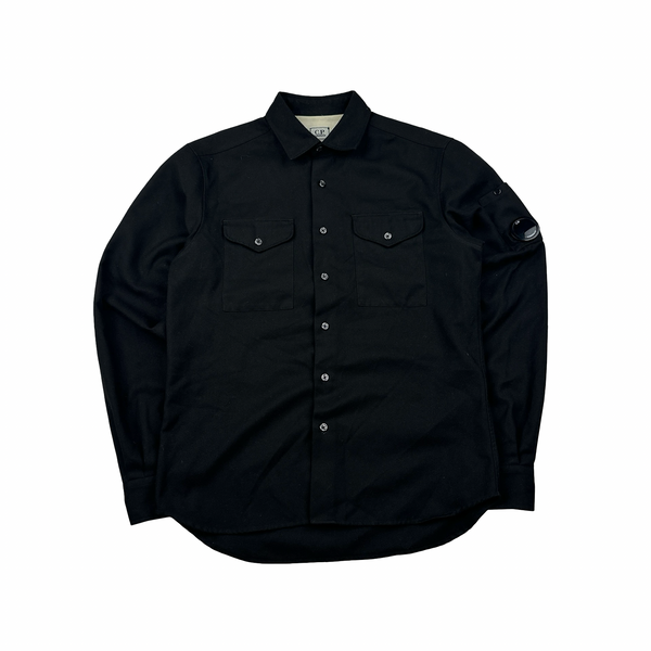 CP Company Black Cotton Lens View Overshirt - Medium