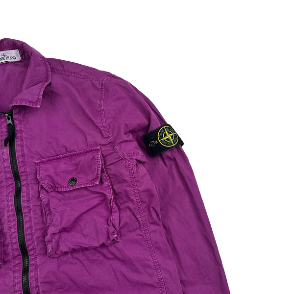 Stone Island 2021 Purple Cotton Overshirt - Medium