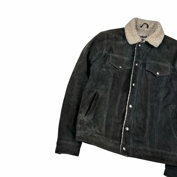 Schott Suede Sherling Lined Thick Jacket - Medium