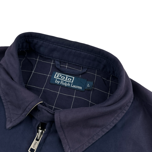 Ralph Lauren Navy Harrington Zipped Jacket - Large