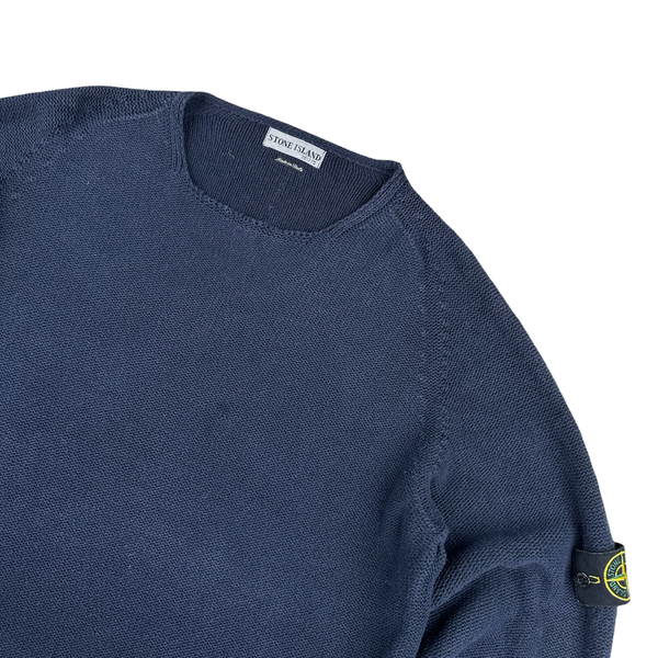 Stone Island Early 2000’s Vintage Navy Knitted Jumper - XL