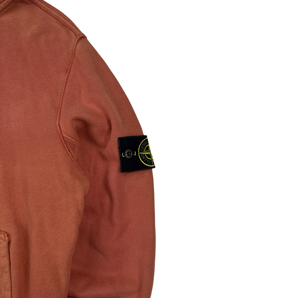 Stone Island Terracotta Cotton Pullover Hoodie - Medium