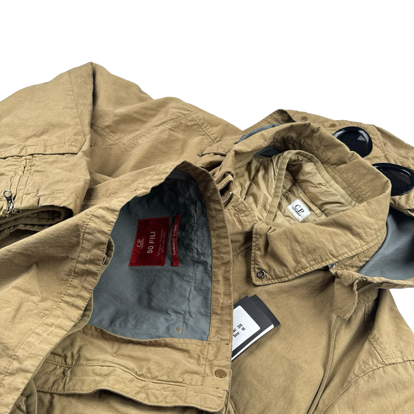 CP Company 50 Fili Down Filled Brown Goggle Jacket - 3XL