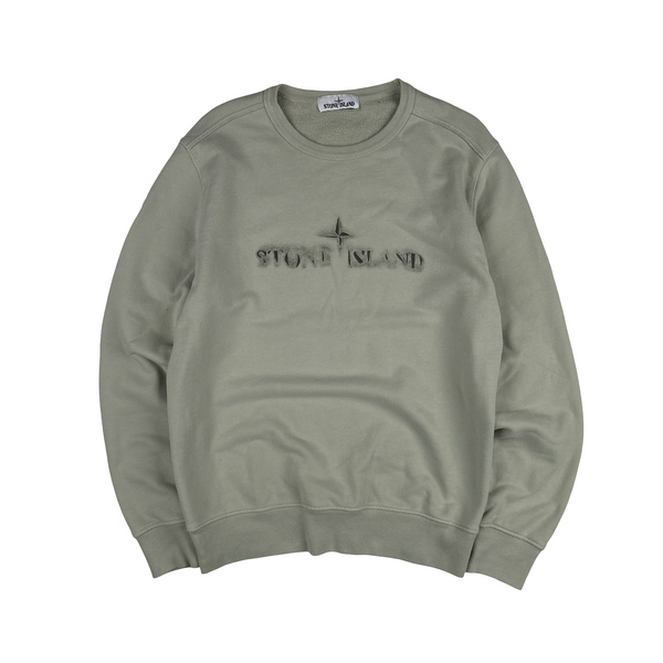 Stone Island 2019 Light Sage Green Cotton Crewneck - Medium