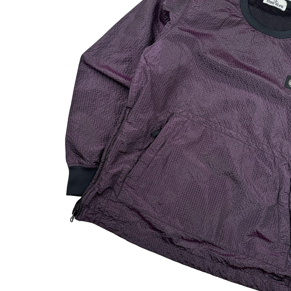 Stone Island 2017 Purple 3D Effect Nylon Metal Pullover Jumper - Medium
