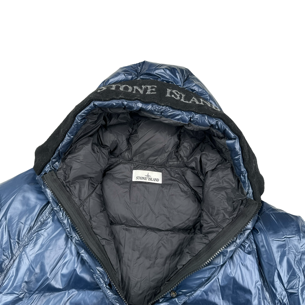 Stone Island 2018 Blue Pertex Quantum Y Down Long Puffer - Medium