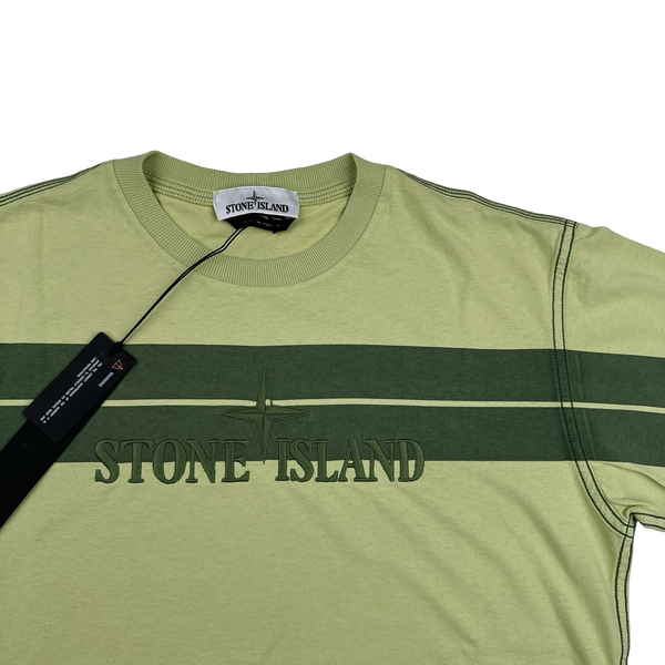 Stone Island 2022 Green Graphic Spellout T Shirt - Small