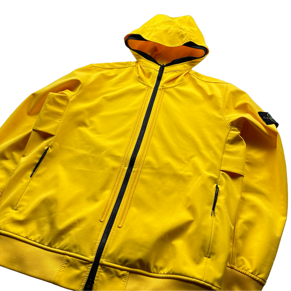 Stone Island 2022 Yellow Light Soft Shell-R Jacket - XL