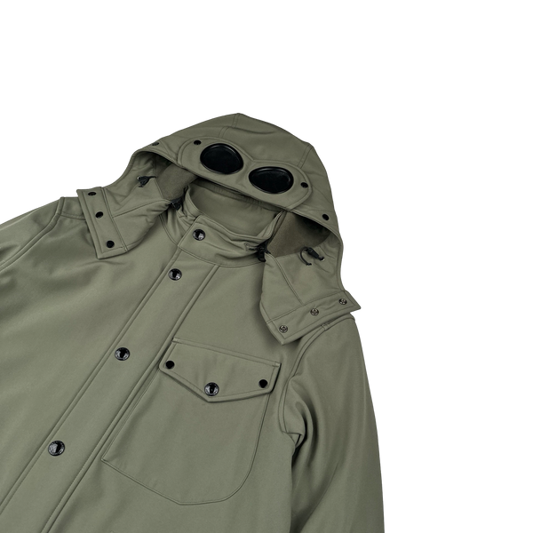 CP Company Khaki Goggle Soft Shell Field Jacket - Large