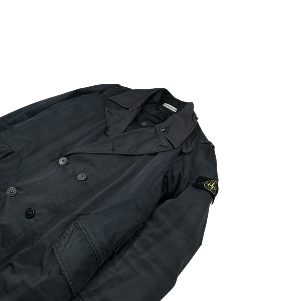 Stone Island 2010 Navy Raso Gommato Down Lined Jacket - Large