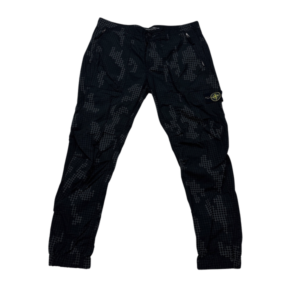 Stone Island Grid Check Nylon Cargo Trousers - 38"