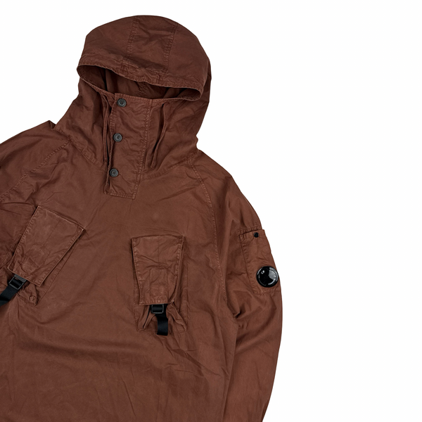 CP Company Rust Brown Pullover Cotton Smock Jacket - XL