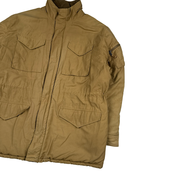 Ralph Lauren Vintage Tan Quilted Cargo Jacket - XL