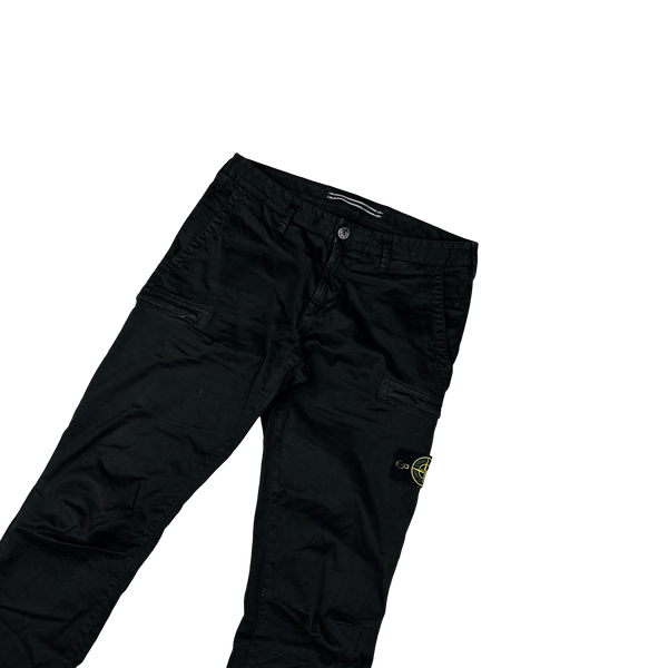Stone Island 2021 Black SK Cargo Trousers - 32"
