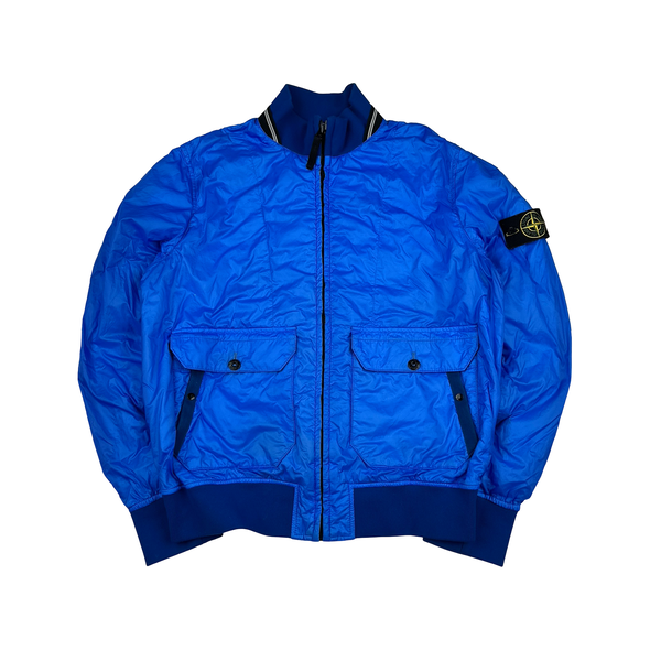 Stone Island 2011 Blue Tyveck Micro Rip Stop Bomber Jacket - Large