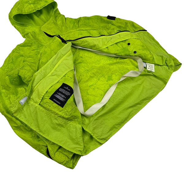 Stone Island Shadow Project 2022 Green Waffle Print Econyl Nylon Metal Jacket - Medium