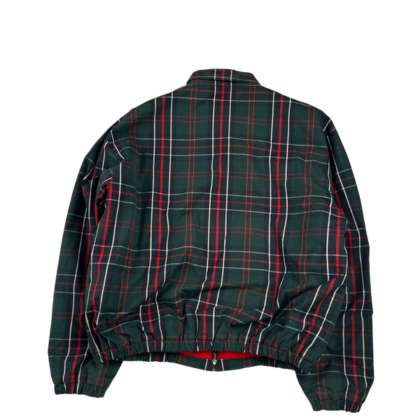 Ralph Lauren 90's Red/Green Plaid Fleece Lined Harrington Jacket - XL