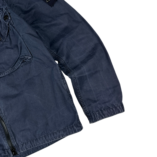 Stone Island 2021 Navy Cotton Overshirt - Small