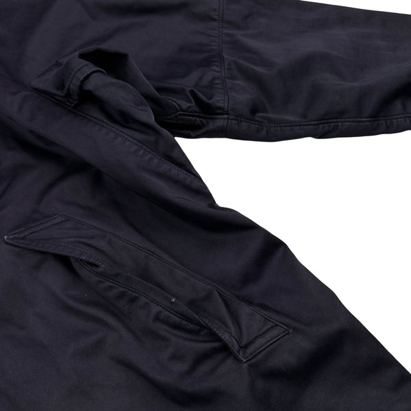 Stone Island 2004 Navy Raso Floccato Riot Mask Sniper Jacket - Large