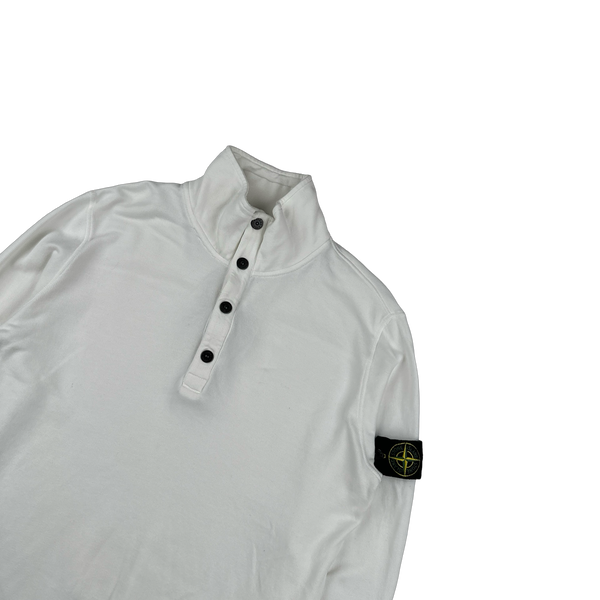 Stone Island 2012 White Quarter High Neck Jumper - Large
