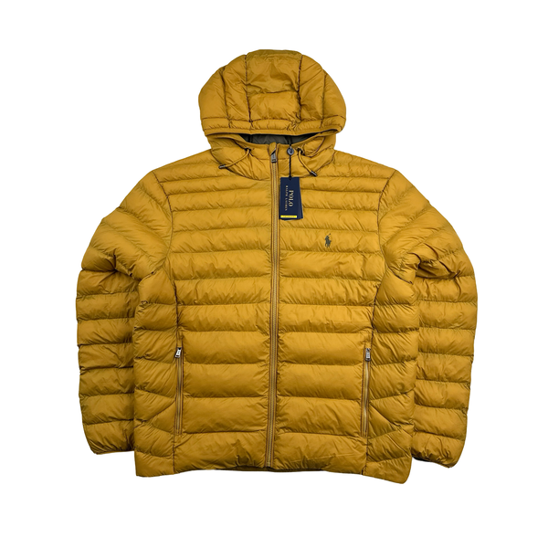 Ralph Lauren Yellow Padded Puffer Jacket - Medium - Large