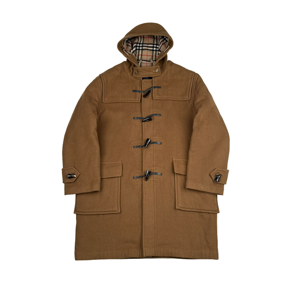 Burberry Lana Wool Blend Hooded Duffle Coat - XL