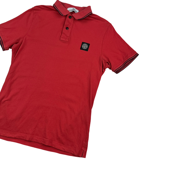 Stone Island 2018 Red Polo Shirt - Large