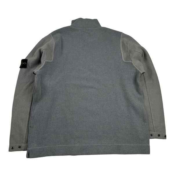 Stone Island 1999 Grey Wool Vintage Pullover Roll Neck Jumper - Large