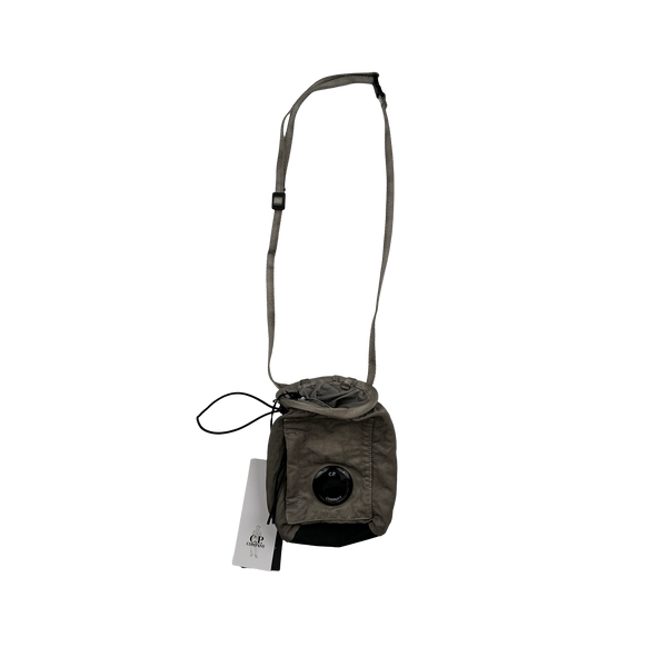 CP Company Grey Nylon Wallet Drawstring Lens Viewer Bag