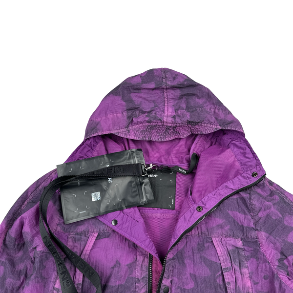 Nemen Purple Print Lightweight Windbreaker Jacket - Medium