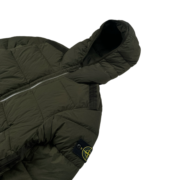 Stone Island 2023 Khaki Seamless Tunnel Nylon Down TC - Small