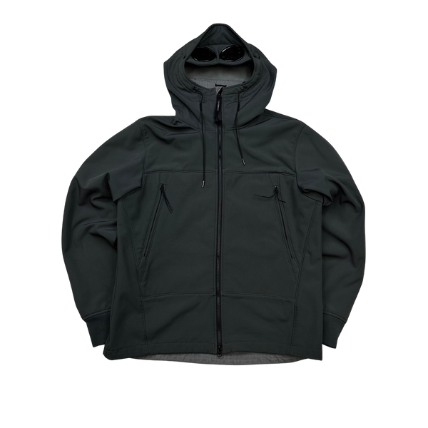 CP Company Grey Soft Shell R Fleece Lined Goggle Jacket - XXL