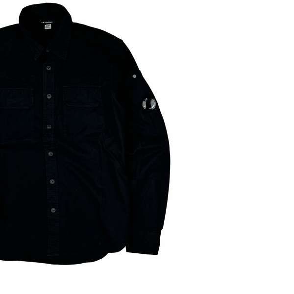 CP Company Black Lens View Button Up Overshirt - XS