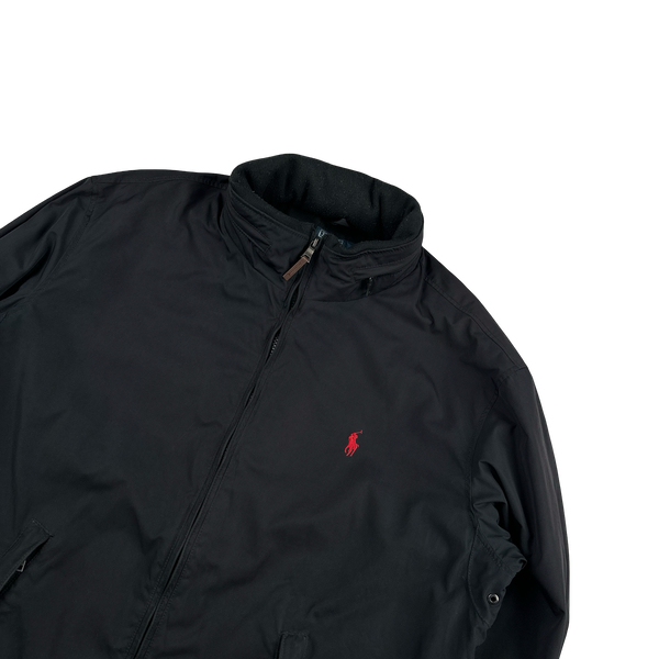 Ralph Lauren Black Cotton Fleece Lined Jacket - XL